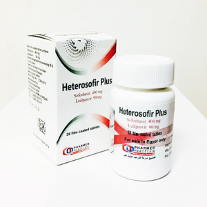 HETEROSOFIR PLUS 90 / 400 MG ( LEDIPASVIR + SOFOSBUVIR ) 28 TABLETS